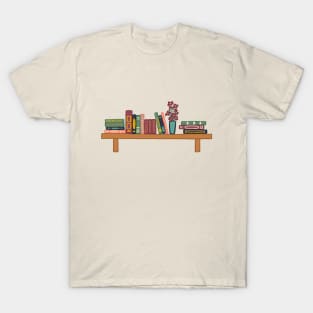 Old Books on a Bookshelf T-Shirt